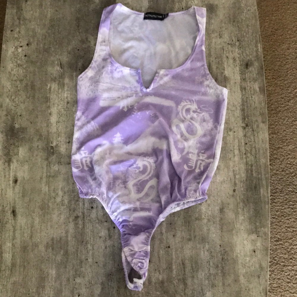 Tank top purple dragon bodysuit